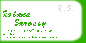 roland sarossy business card